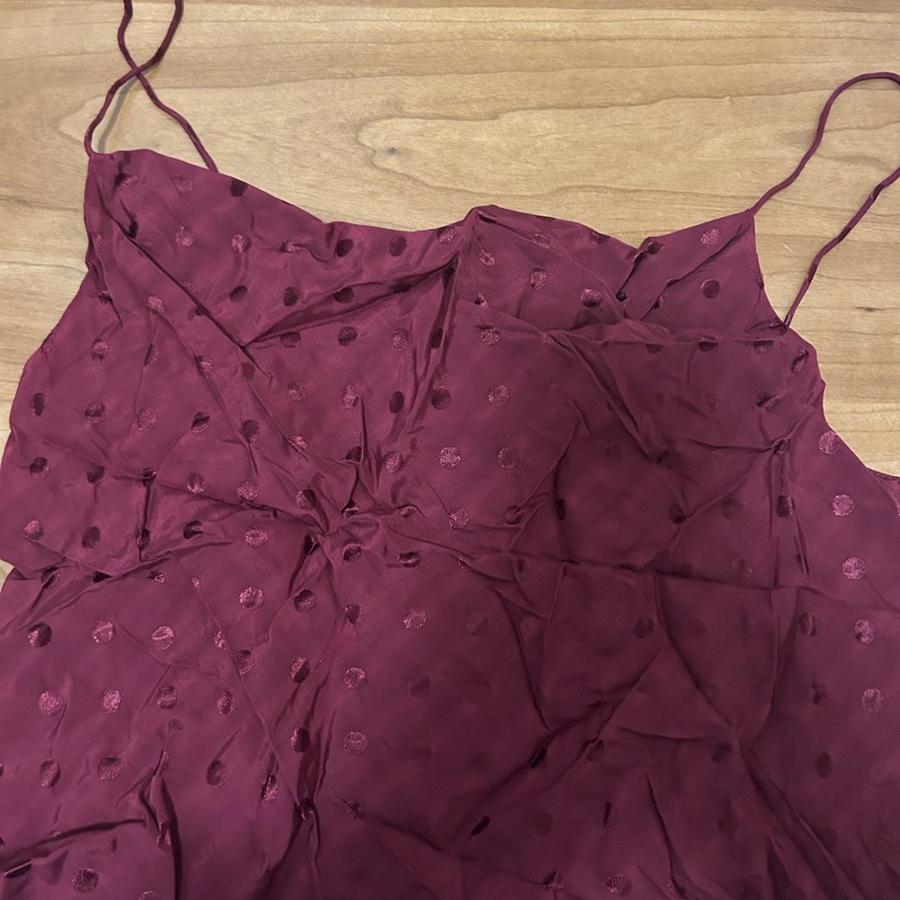Le Lis Purple Asymmetrical Ruched Camisole Top